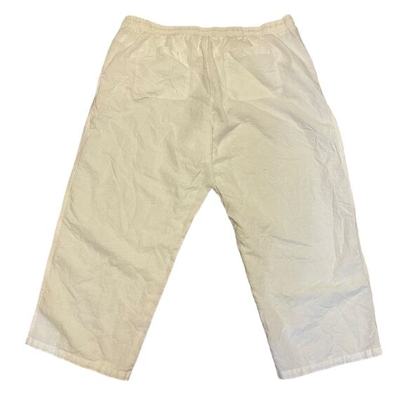 Amazon Essentials White Linen Blend Wide Leg Pants Size 3X - Picture 2 of 3